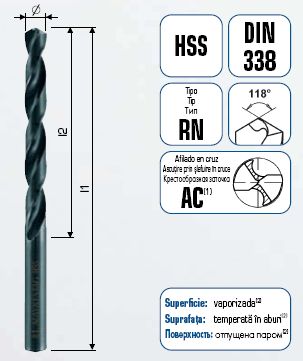 Сверло DIN 338 HSS-G Maykestag