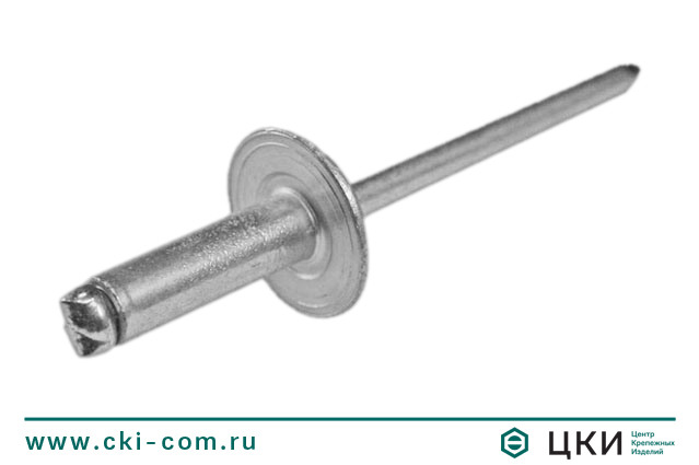 Заклёпка тяговая с широким бортиком нержавеющая