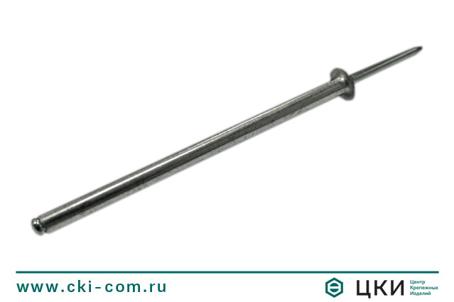 Заклепка тяговая с плоским бортиком удлиненная