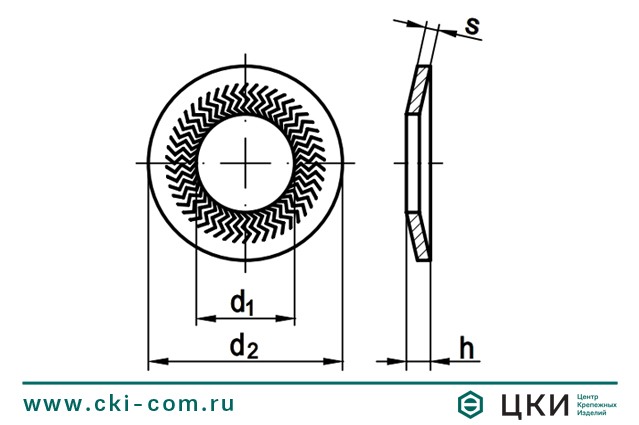 Шайба контактная art.88123 рифленая