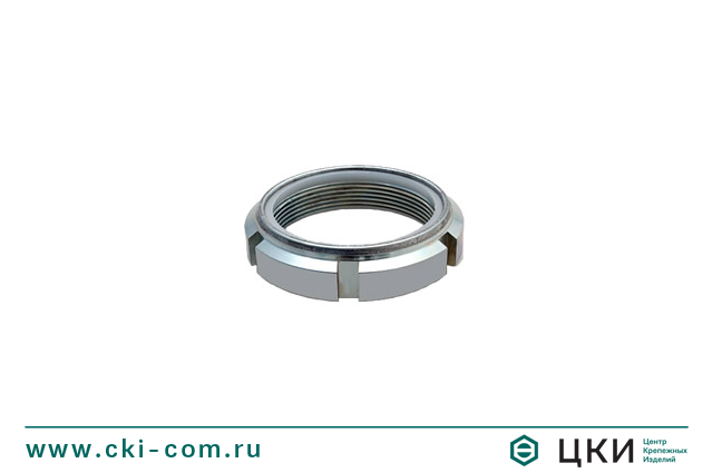 Гайка круглая шлицевая с нейлоновой вставкой art. 88081