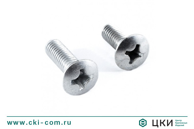 Винт с полупотайной головкой класса точности B ГОСТ 17474-80