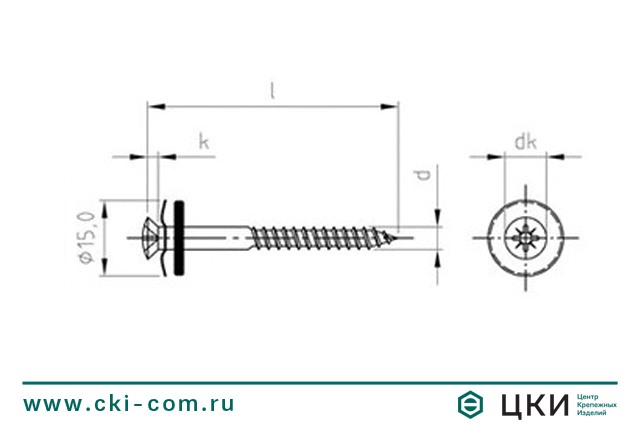 Саморез для дерева art.9067 чертеж