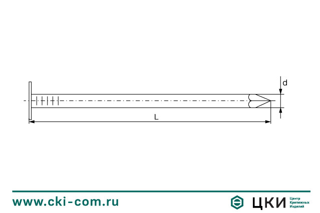 Гвоздь толевый чертёж