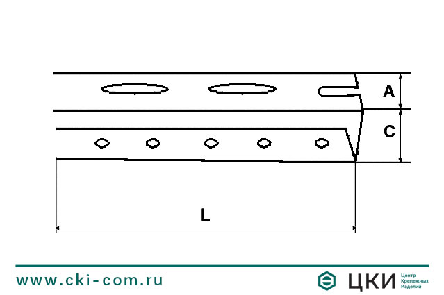 Шина монтажная П-образная