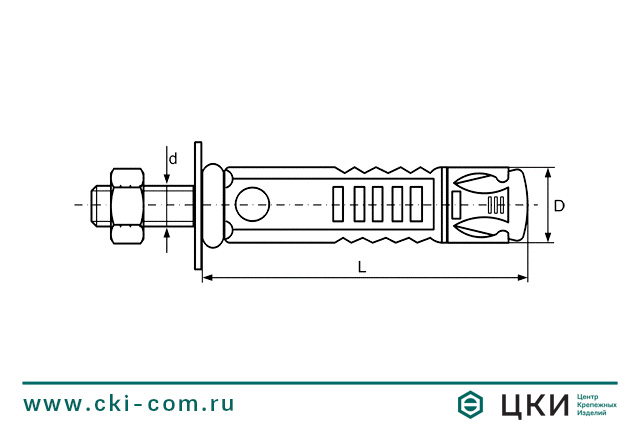 Анкер распорный со шпилькой Sormat PFG SB