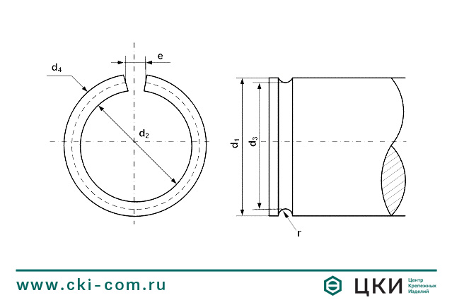 Кольцо стопорное DIN 7993 A / 9925 наружное
