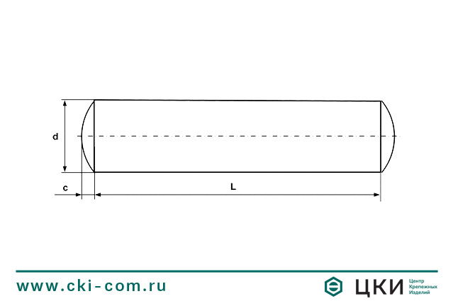 Штифт цилиндрический незакалённый DIN 7 А