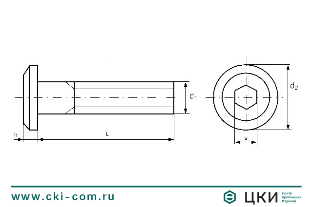 Винт мебельный с внутренним шестигранником