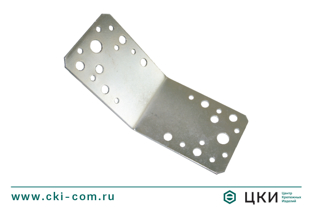 Пластина перфорированная угловая 135° с отверстиями разного диаметра