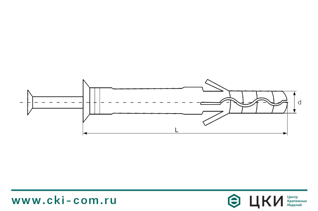 Дюбель-гвоздь PDGN UK с потайной манжетой