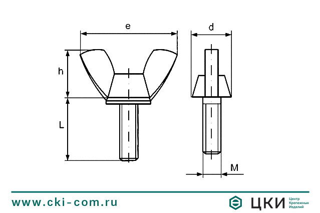 Винт-барашек ~DIN 316