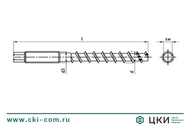 Шуруп по бетону art.9001 С