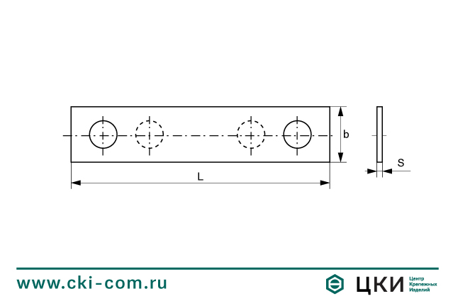 Пластина мебельная прямая прямоугольная
