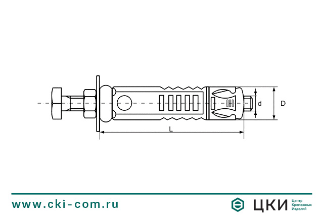 Анкер распорный с болтом Sormat PFG LB