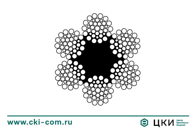 Канат стальной (трос) 6х36WS+FC грузоподъёмный