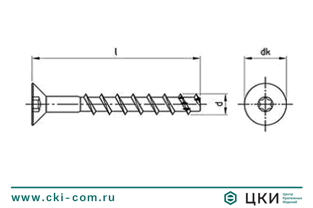 Шуруп по бетону art.9001 A