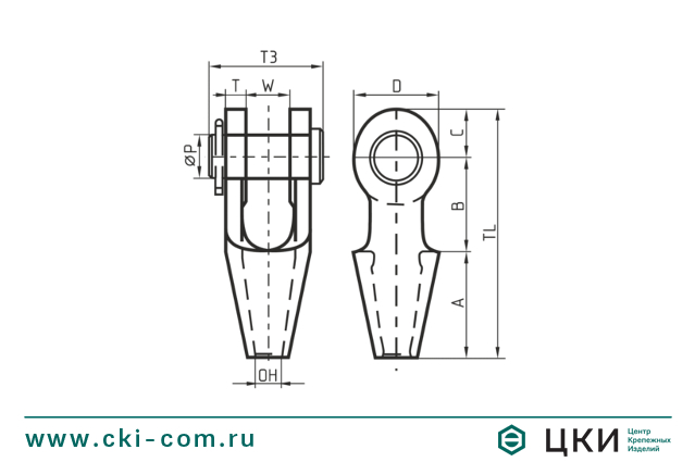 Сокет открытый с вилочным соединением OSS