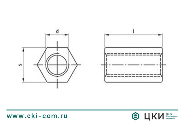 Втулка резьбовая шестигранная art.9071