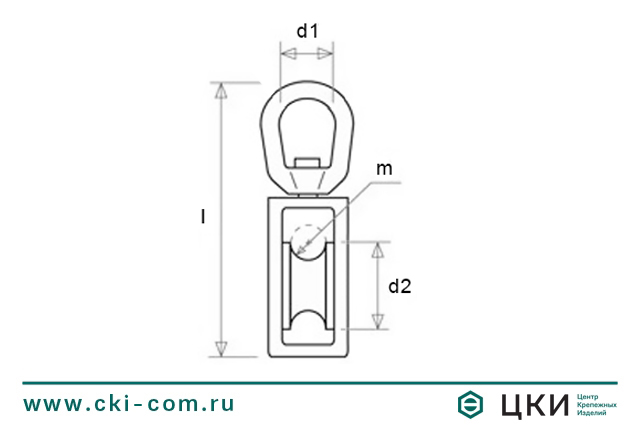 Блок с вертлюгом одинарный