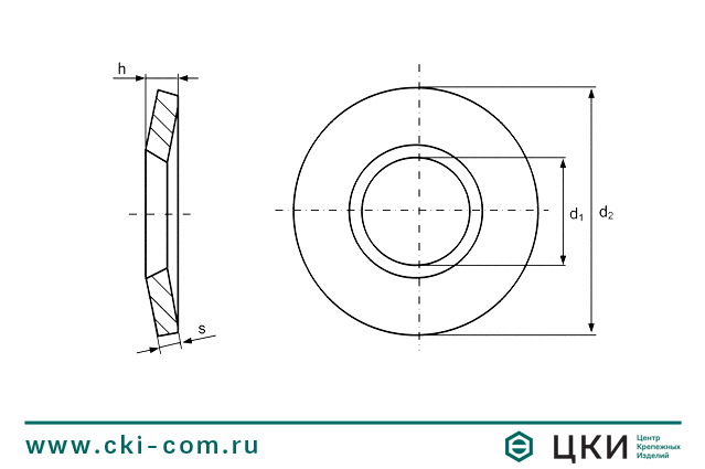 Шайба упругая зажимная DIN 6796
