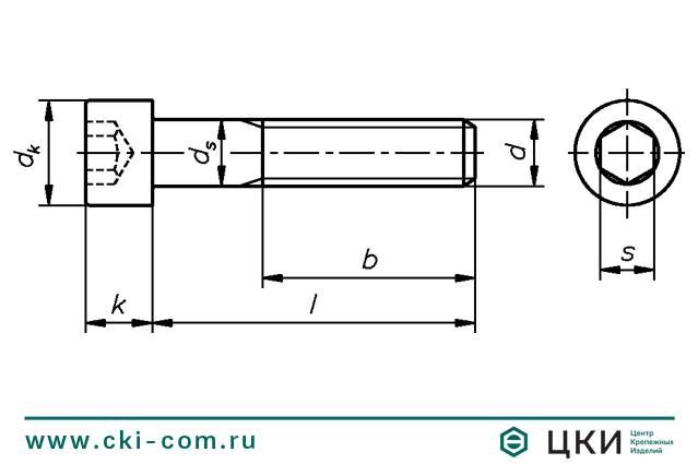 Винты с цилиндрической головкой и шестигранным углублением, ASME B18.3, Сталь, Класс прочности ASTM A574