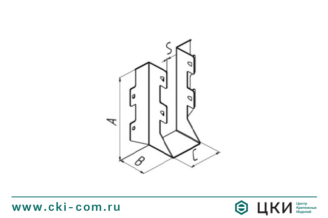 Открытая опора бруса "Американка" (тип 2)