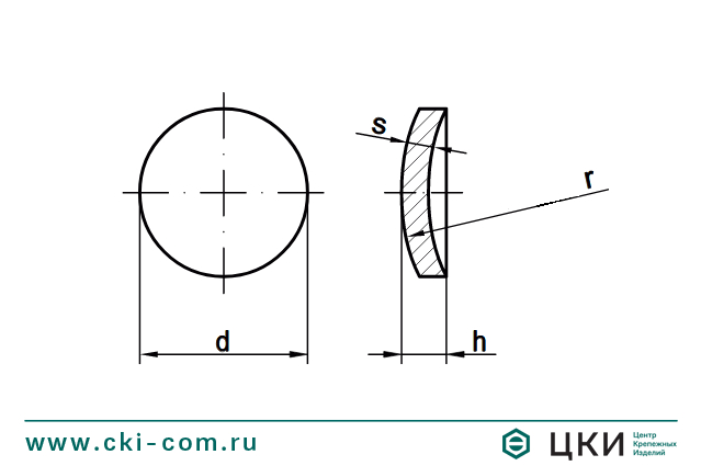 Шайба-заглушка DIN 470 запорная глухая