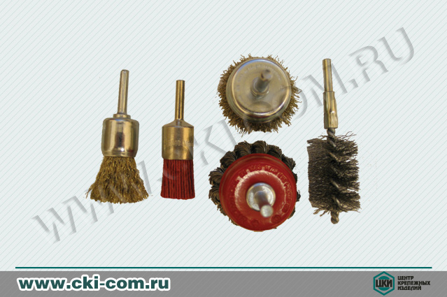 Кордщётка концевая чашечная, ёрш с оправкой 6мм Osborn