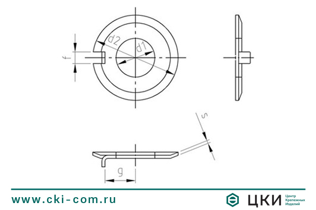 Шайба стопорная с усом DIN 432