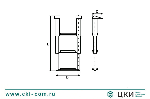 Трап раздвижной М 8437