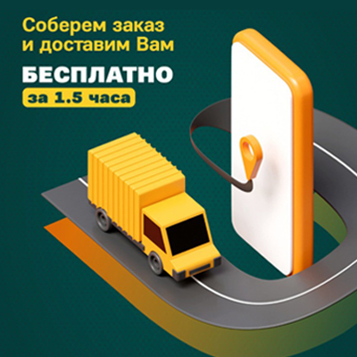 Бесплатная доставка за 1,5 часа в г. Псков