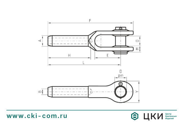 Наконечник троса обжимной SSO с вилкой