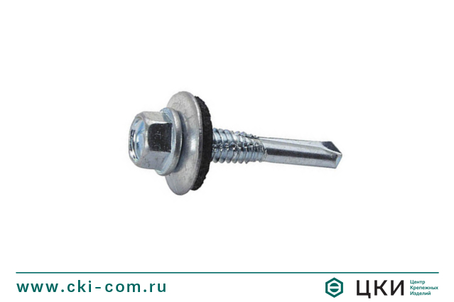 Саморез кровельный KRS сверлоконечный по металлу с увеличенным буром