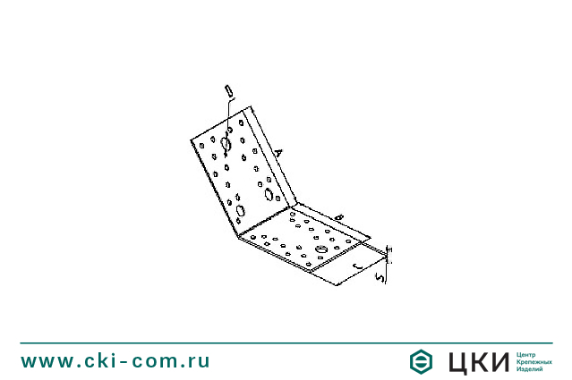 Пластина перфорированная угловая 135° с отверстиями разного диаметра