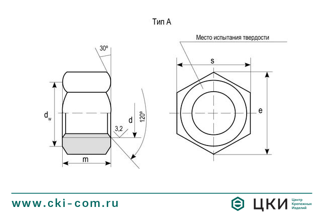 Гайка для фланцевых соединений ГОСТ 9064-75