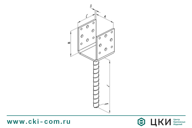 Основание колонны бруса (тип 1)