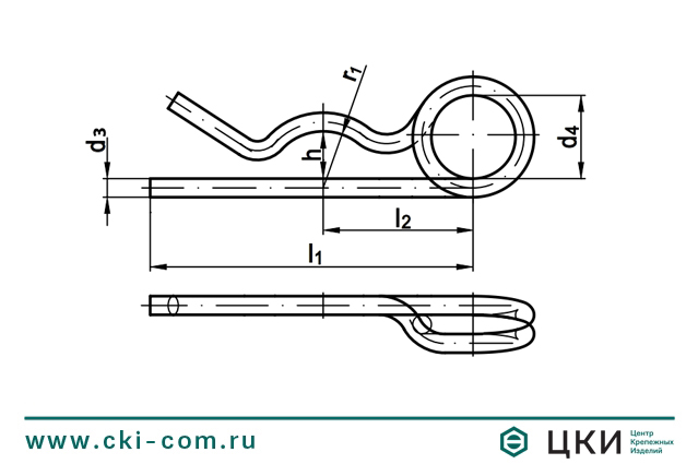 Шплинт пружинный (чека) ~DIN 11024 D