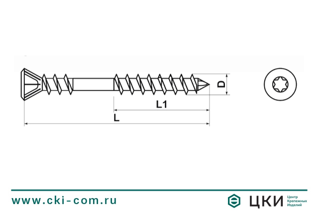 Саморез для пола и отделки INFIX двойная резьба клинок Ruspert