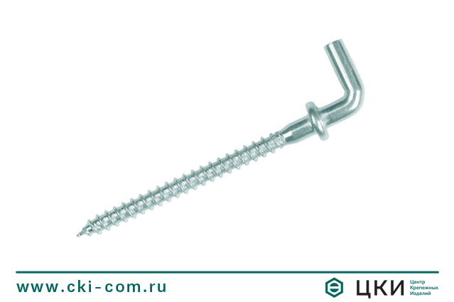 Шуруп-крючок Г-образный с фланцем