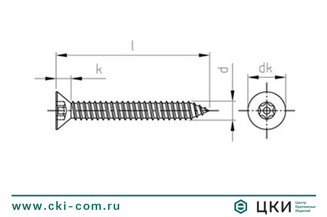 Саморез антивандальный art. 9122
