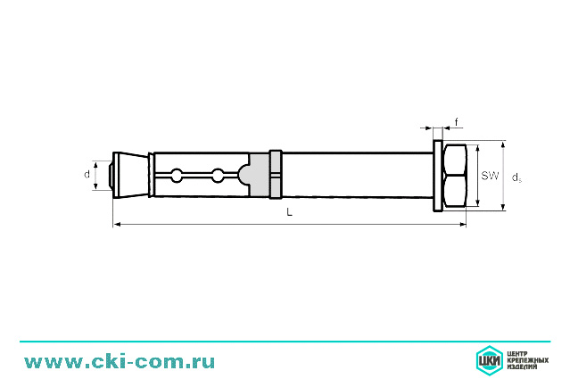 Анкер втулочный с болтом Fischer FH II-S
