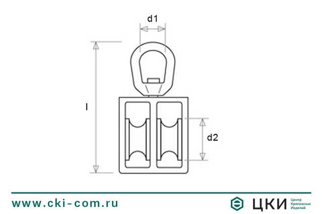 Блок с вертлюгом двойной