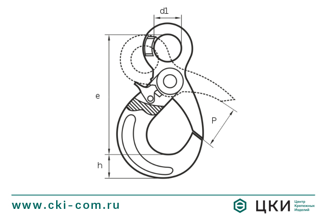 Крюк с принудительным закрыванием VK