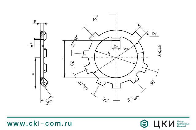 Шайба стопорная многолапчатая DIN 70952