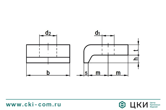 Пластина зажимная для труб DIN 3568