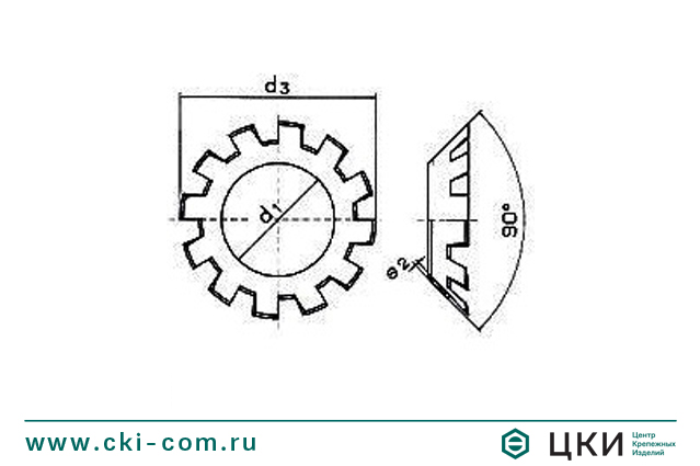 Шайба стопорная зубчатая DIN 6797