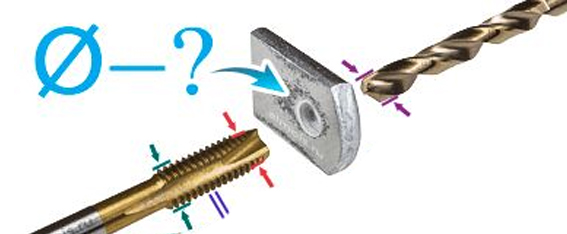 Рекомендуемый диаметр отверстия для резьбы по ИСО 1478