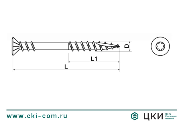 Саморез для террас INFIX нержавеющий двойная резьба