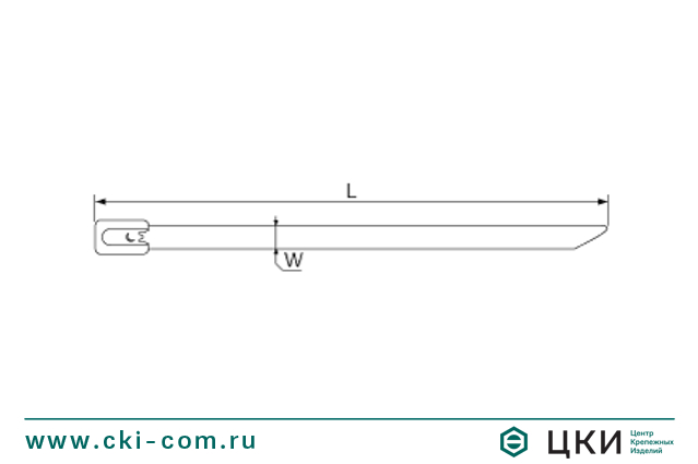 Стяжка крепежная под двойной обхват стальная нержавеющая